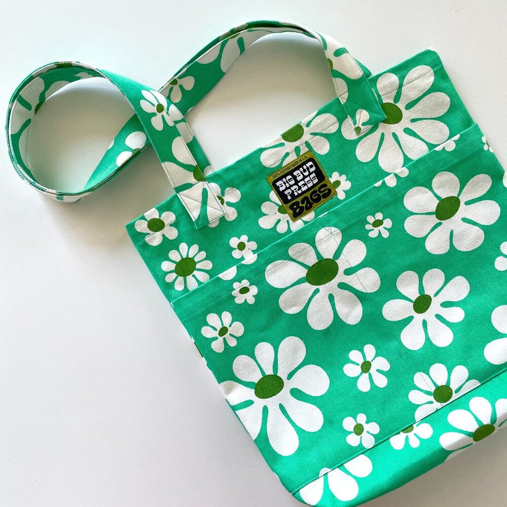 Big Bud Press - Everyday Tote Bag - Lazy Daisy - Green